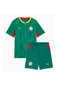 Senegal Jalkapallovaatteet Lasten Vieraspeliasu MM-kisat 2026 Lyhythihainen (+ Lyhyet housut)